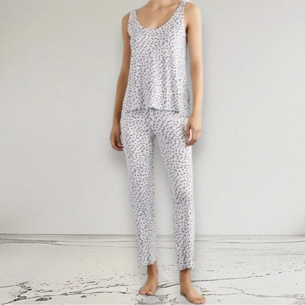 NEW LESET Nora Floral Print stretch modal pajama set Size XS